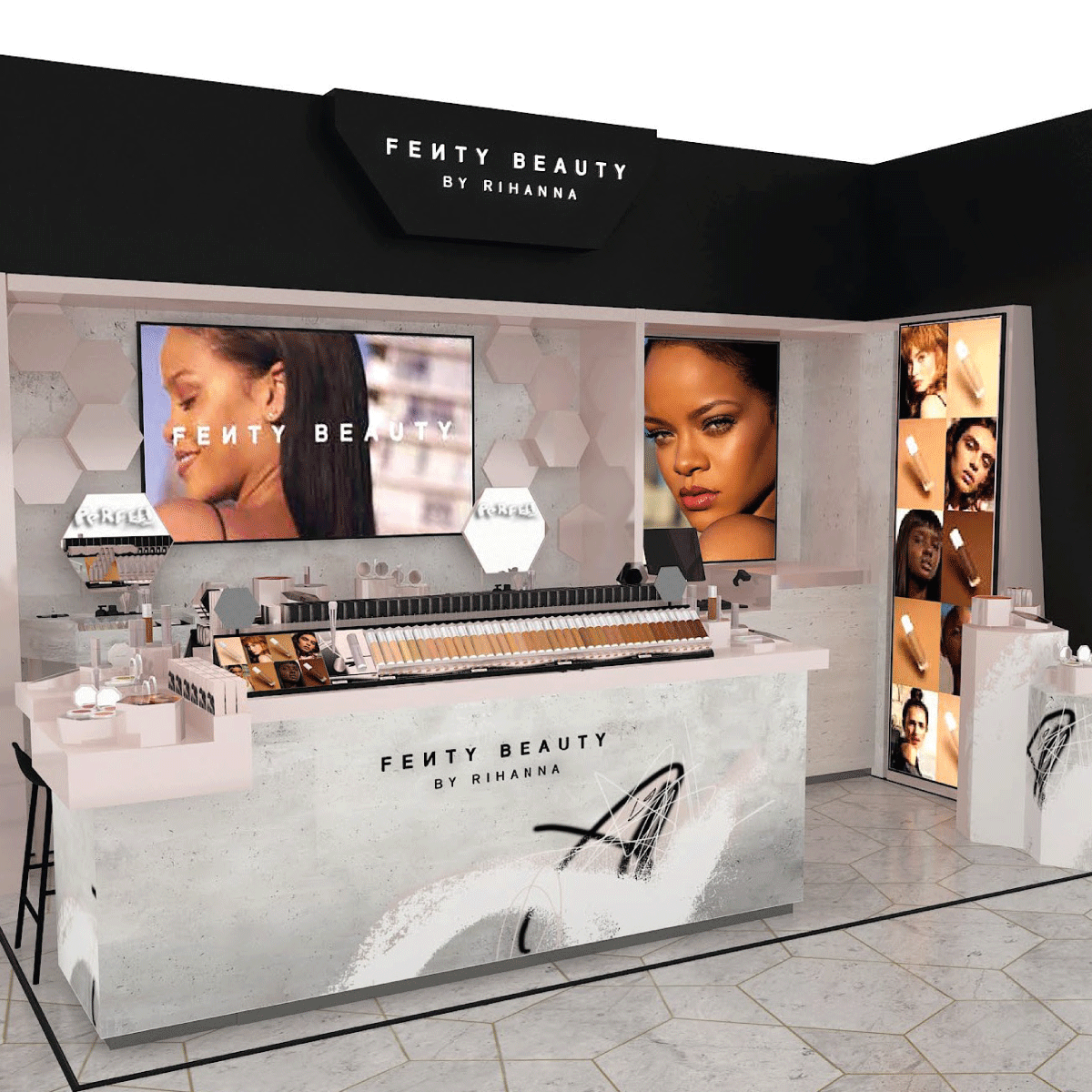Fenty Beauty inside Harvey Nichols in Liverpool