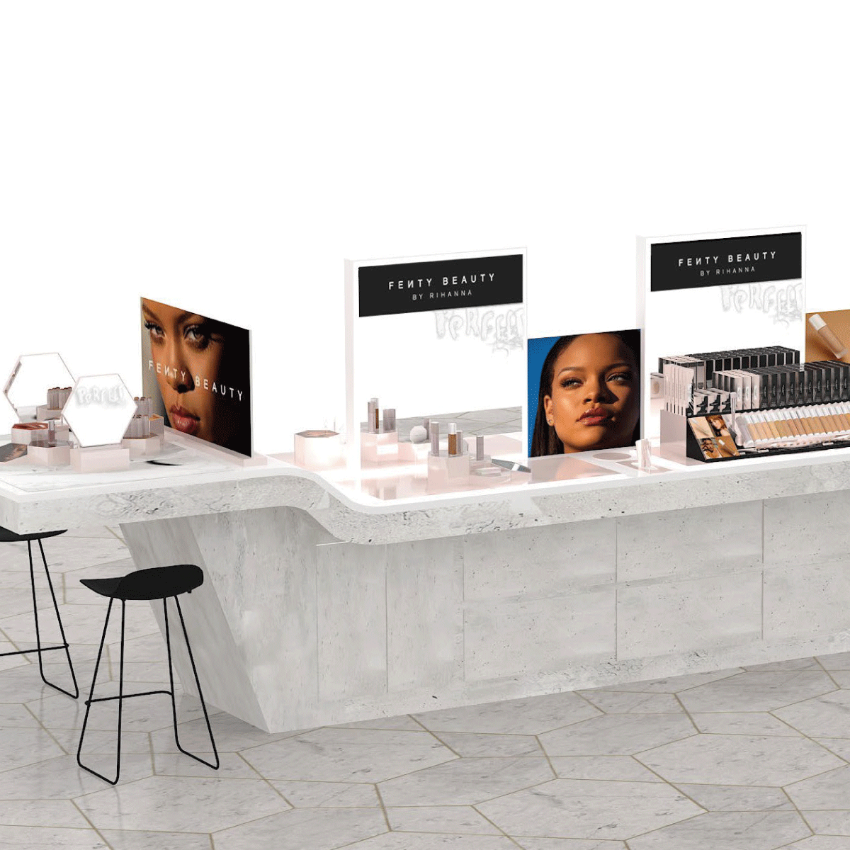 Fenty Beauty inside Harvey Nichols in Birmingham
