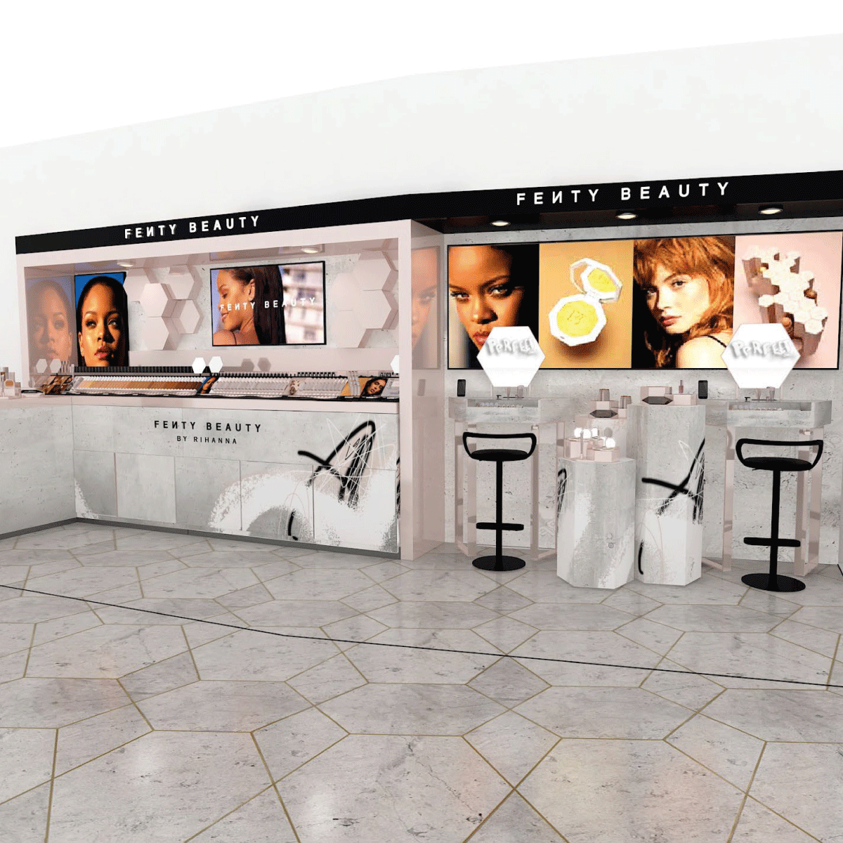 Fenty Beauty inside Harvey Nichols in Dublin