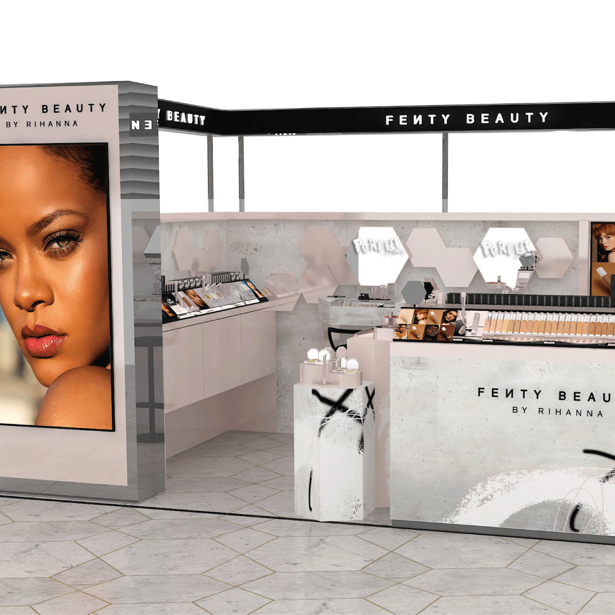 Fenty Beauty inside Harvey Nichols in Edinburgh