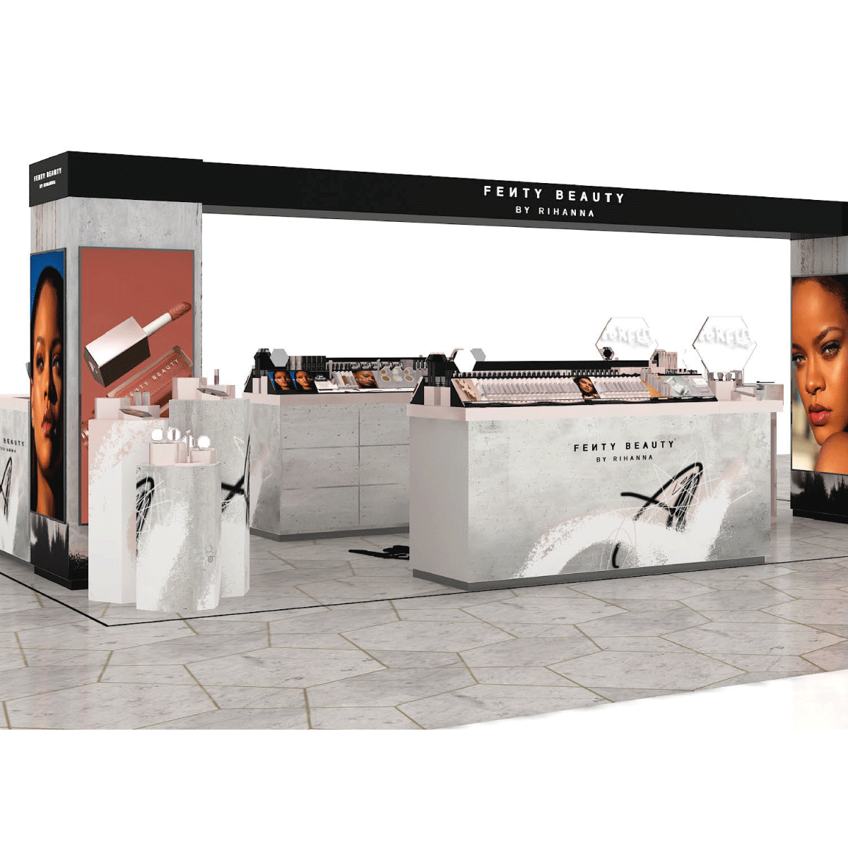 Fenty Beauty inside Harvey Nichols in Leeds