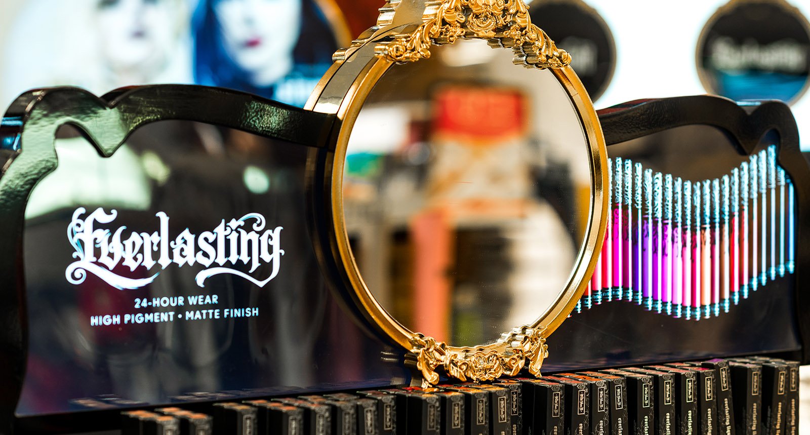 Gold and Black Framed Mirror
