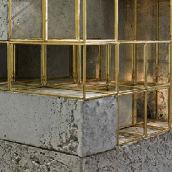 Brass Concrete Detail