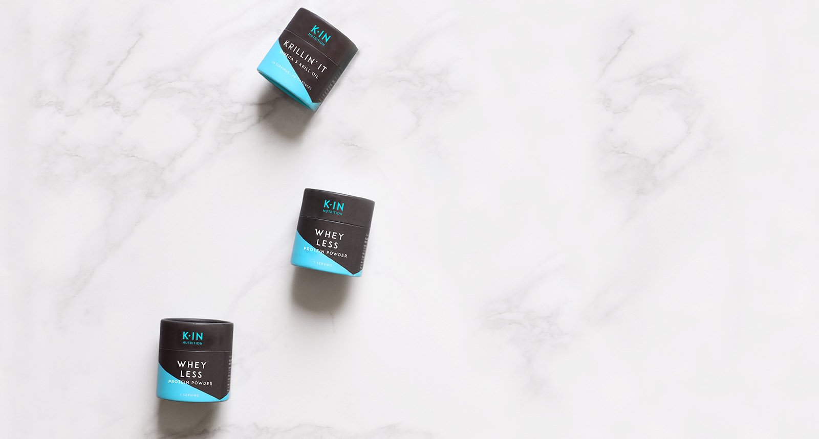 KIN Packaging End Result Whey Protein Powder Packaging