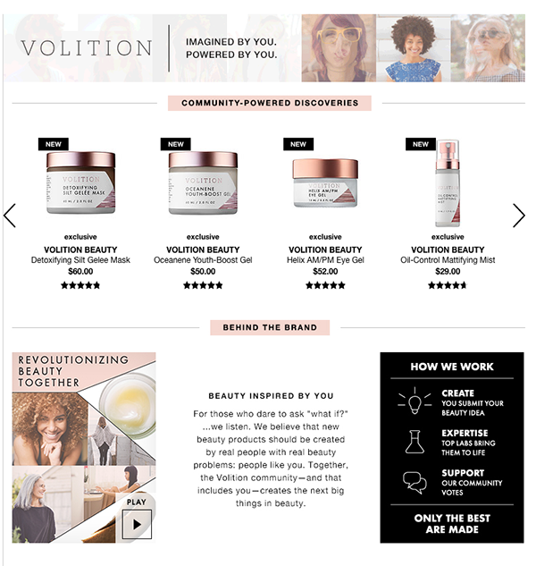 Sephora has partnered with volition to launch an initiative that enables consumers to pitch their own beauty product ideas