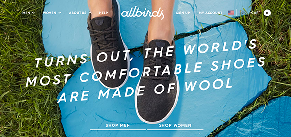 Allbirds Homepage