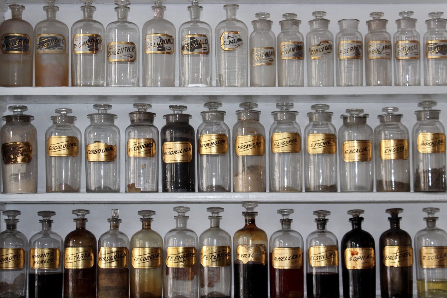 jars on shelves
