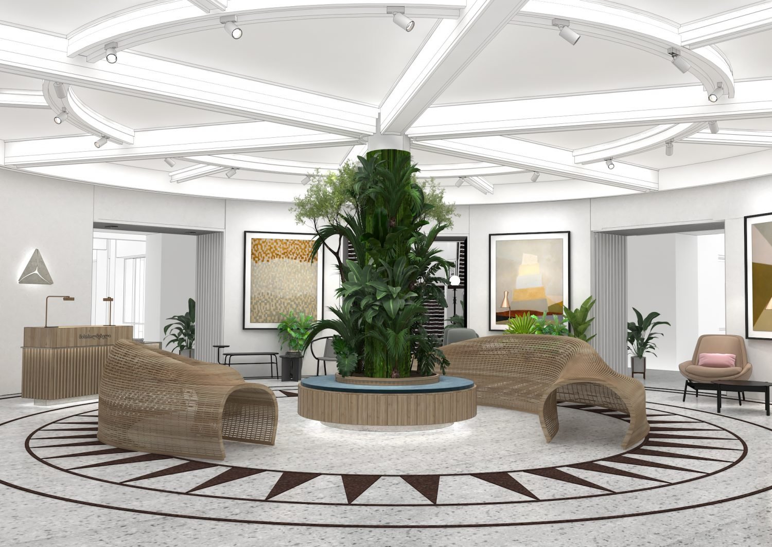 Sheridan&Co TBC Bank Interior Design The Atrium