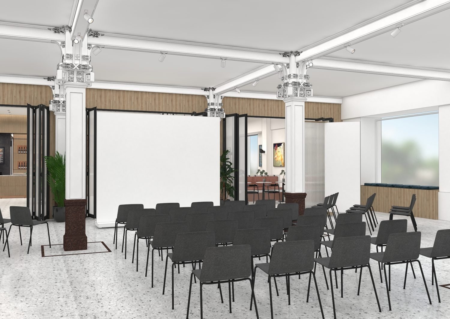 Sheridan&Co TBC Bank Interior Design first floor canvas