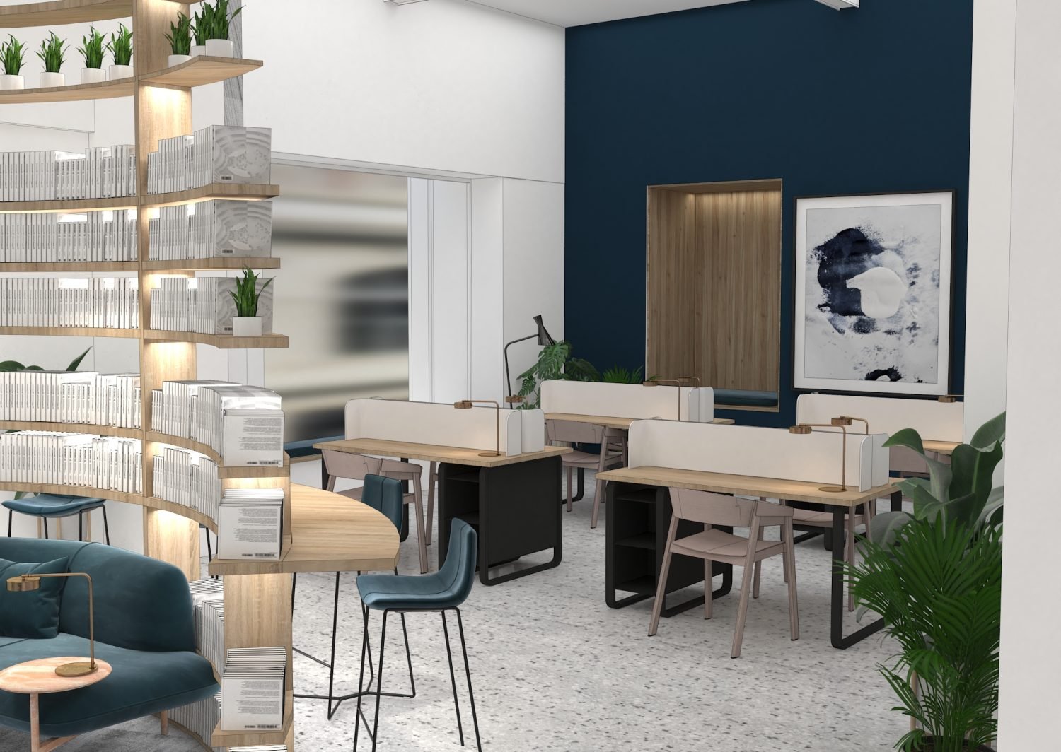 Sheridan&Co TBC Bank Interior Design co-working